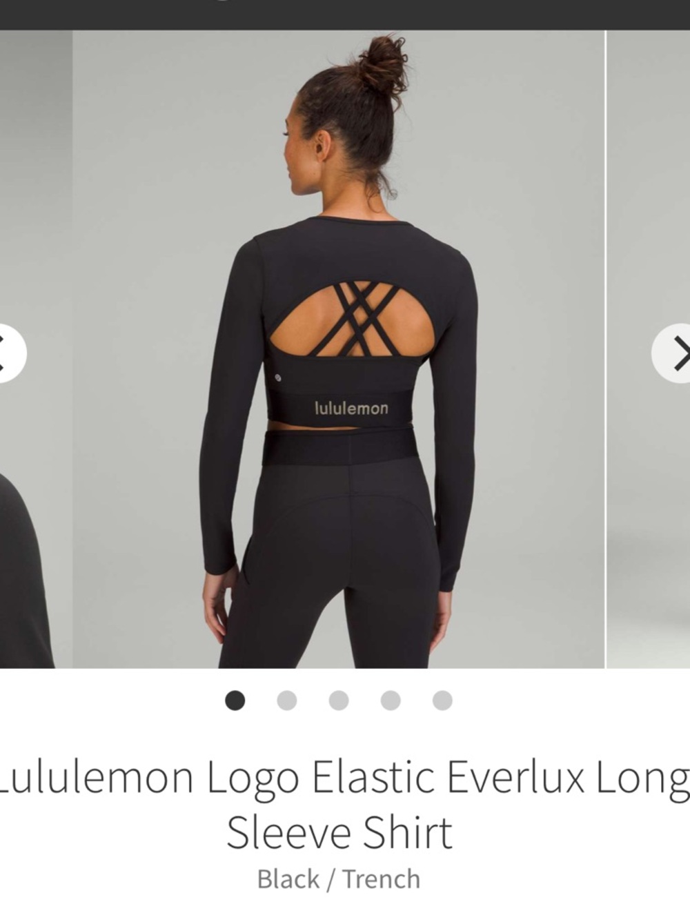 Lululemon everlux logo long sleeve